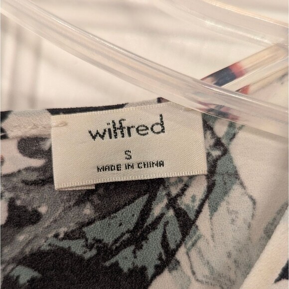 Aritzia Wilfred ivory floral Cambrai Blouse size S Floral Women's Top Boho White - Picture 7 of 12